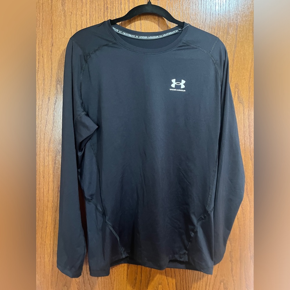 Under Armour Men's Long Sleeve Black Tee - Heatgear